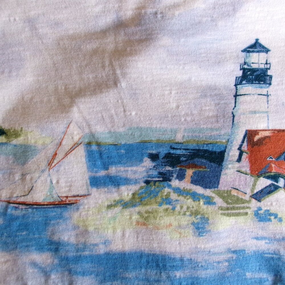 Anthropologie Maeve Caitlin boxy crop beach scene tee top, tagged m but fits xl - Picture 4 of 4